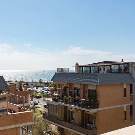 La Terrazza Sul Mare Di Roma, Wifi, Ac Lägenhet *